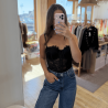 Corset dentelle noir AGATHE