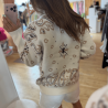 Gilet à motifs bandana chocolat