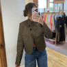 Blazer DELIA taupe à rayures blanches