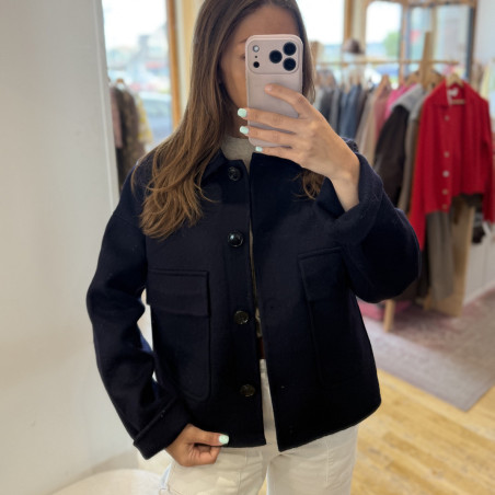 Manteau LEONIE bleu marine
