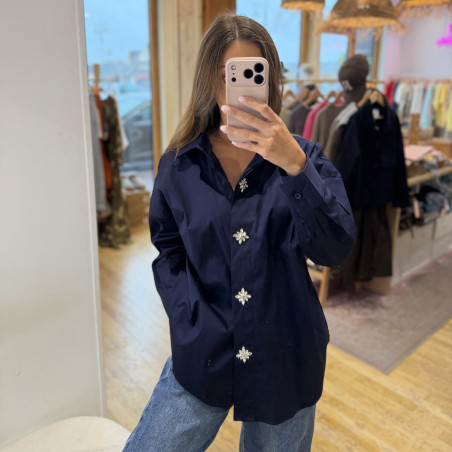 Chemise OMBLINE bleu marine