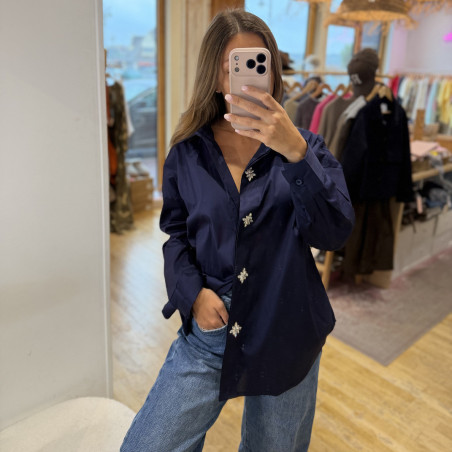 Chemise OMBLINE bleu marine