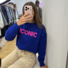 Pull ICONIC bleu électrique