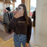Pull maille ICONIC marron