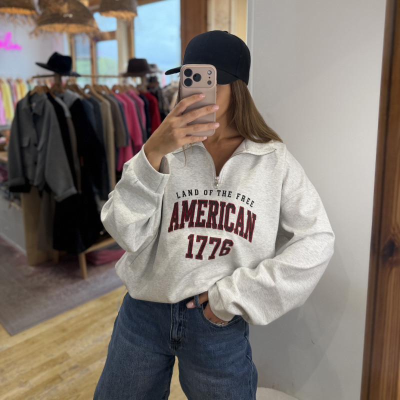 Sweat AMERICAN gris