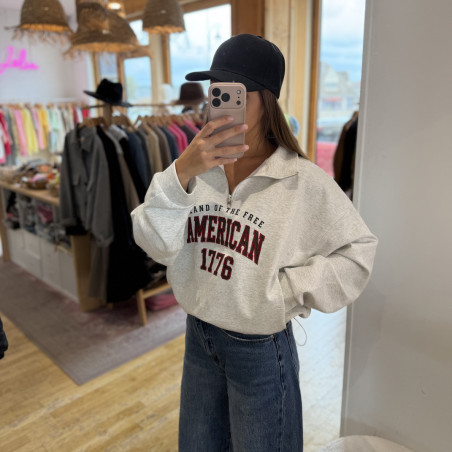 Sweat AMERICAN gris
