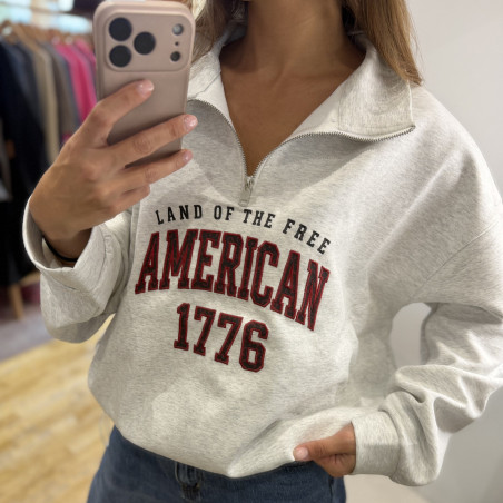 Sweat AMERICAN gris